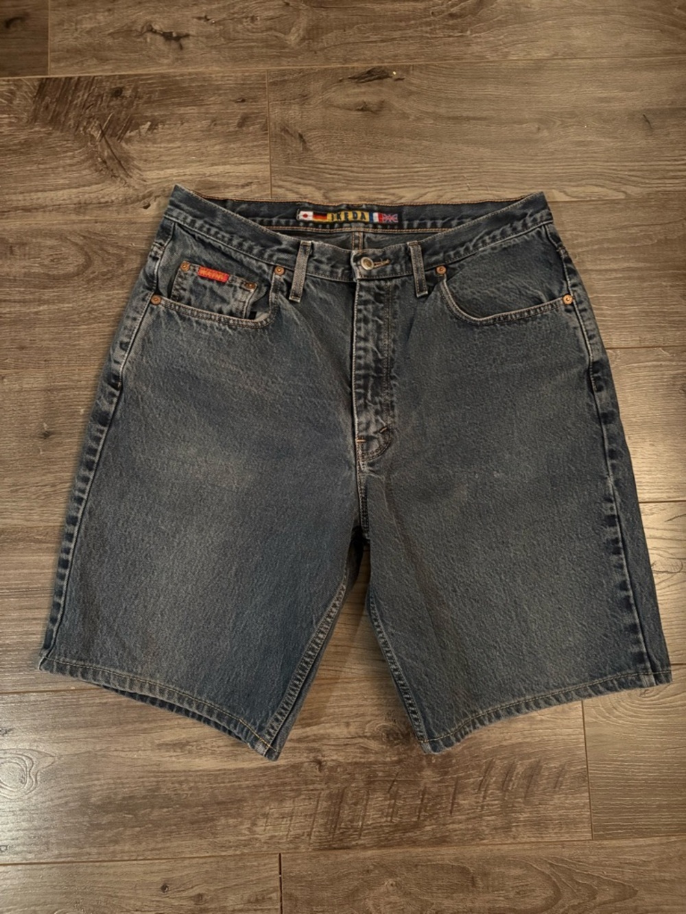Vintage Ikeda denim utility jean shorts